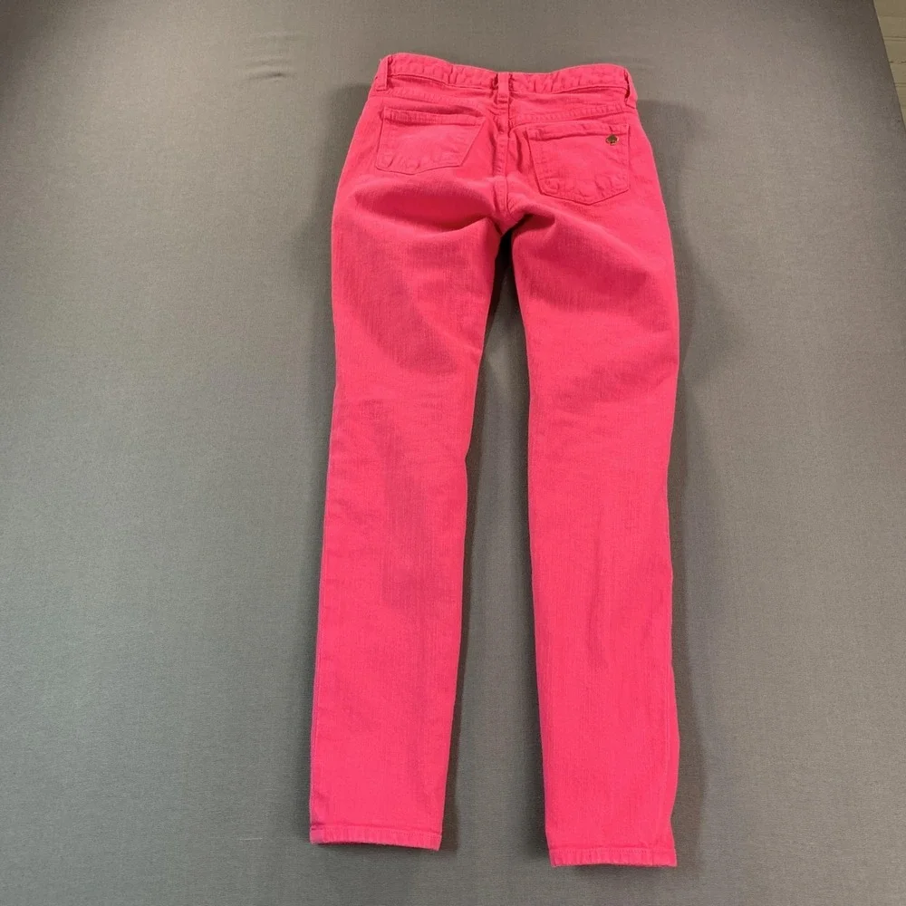 Kate Spade Jeans Womens 24 Bright Pink Mid Rise Skinny Broome Street Slim 26x30